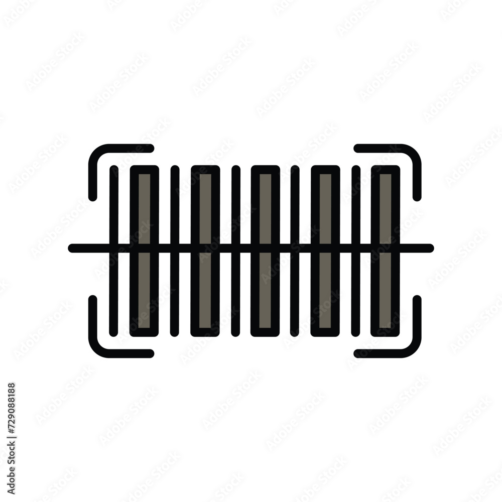 barcode scanner icon with white background vector stock illustration barcode scanner icon with white background vector stock illustration