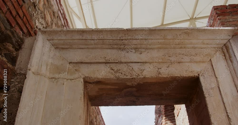 Doorway in the ancient Synagogue in Sardis. Doorway in the ancient Synagogue in Sardis.