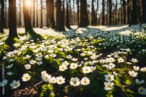 spring flowers in the forest