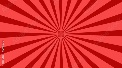 Red Retro Sunburst Seamless Abstract Design