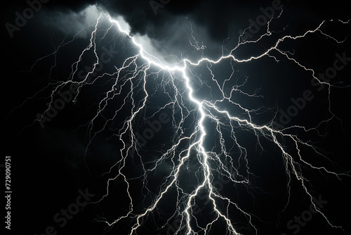 Electrifying Night: Dance of Illuminated Thunderbolts Paints the Dark Sky