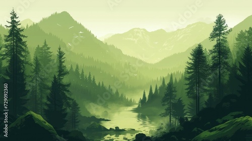 Nature poster template for the green movement © panu101