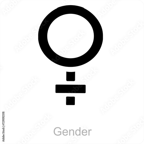 gender and Symbol icon concept