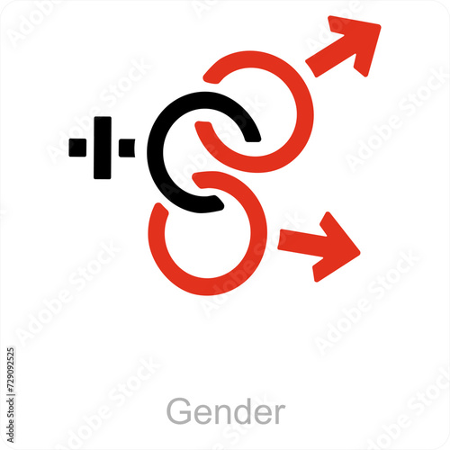 gender and Symbol icon concept
