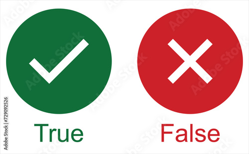 true or false with check mark and cross icon