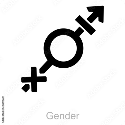 gender and Symbol icon concept
