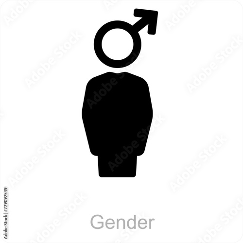 gender and Symbol icon concept