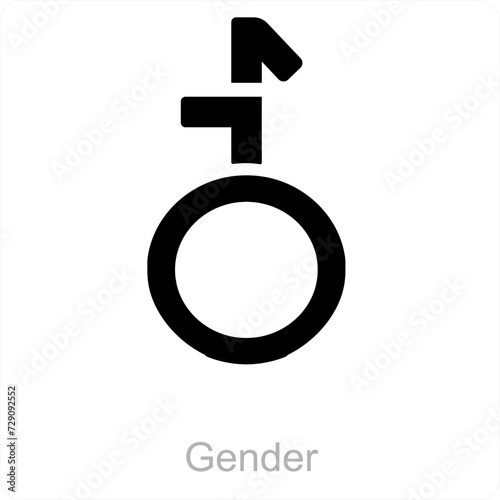 gender and Symbol icon concept