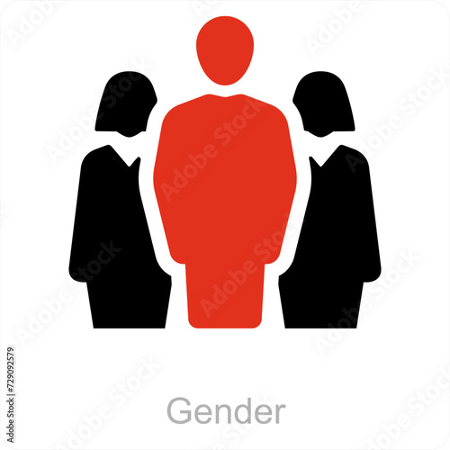 gender and Symbol icon concept