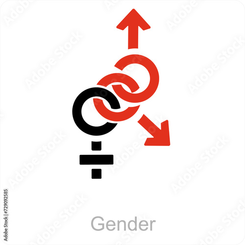 gender and Symbol icon concept