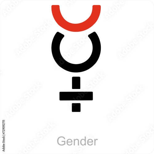 gender and Symbol icon concept