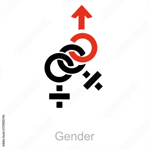 gender and Symbol icon concept