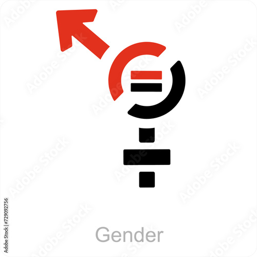 gender and Symbol icon concept