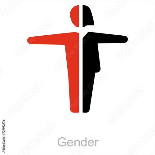 gender and Symbol icon concept