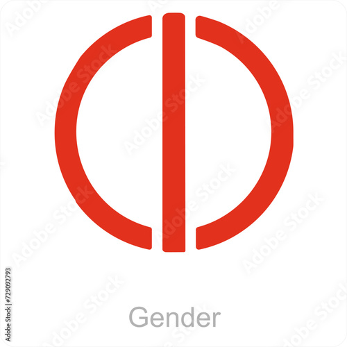 gender and Symbol icon concept