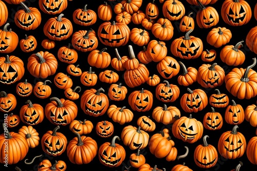 halloween pumpkin seamless pattern