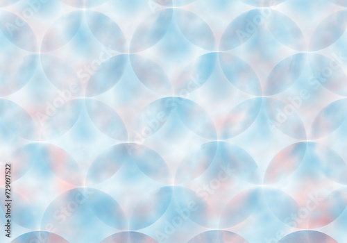 水中にふんわりと浮かび上がる美しい七宝模様