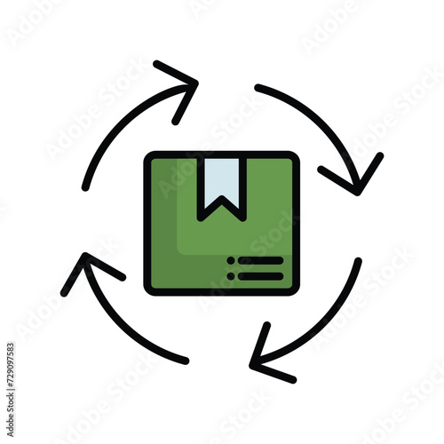 cycle counting icon with white background vector stock illustration
