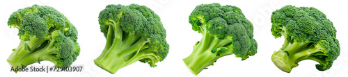 Delicious broccoli collection cut out 