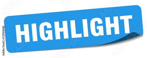 highlight sticker. highlight label