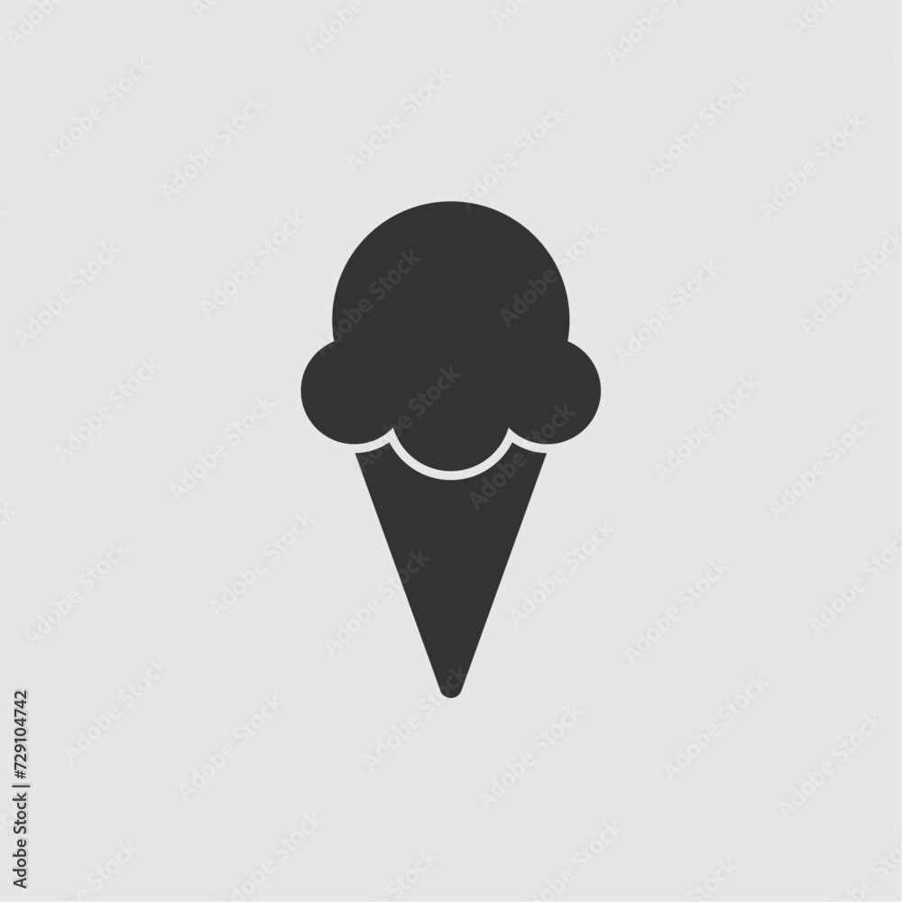 Vector Simple Isolated Ice Cream Icon Vector Simple Isolated Ice Cream Icon