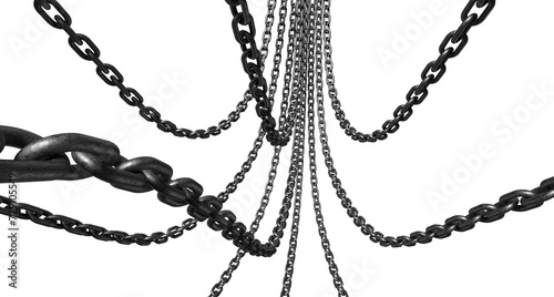 chains isolated on white
