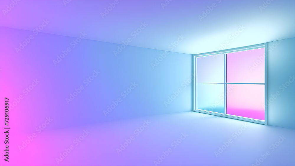 a close up of a window with a pink and blue light a close up of a window with a pink and blue light
