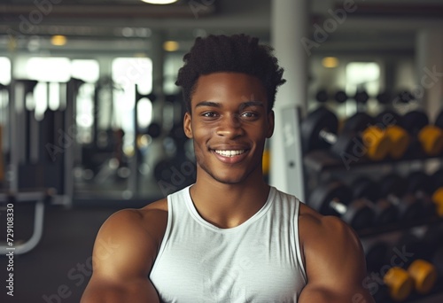 Cheerful Black Man Enjoying Gym Time - Health and Fitness Portrait