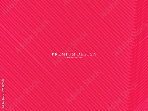 Vector illustration of bright color abstract pattern background with line gradient texture for minimal dynamic cover design. Pink plaque poster template. Luxurious background with line patterns with a