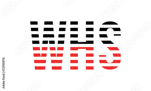 WHS three initial letter iconic line negative space minimal logo design vector template. monogram, abstract, wordmark, business, typography, minimalist, brand, company, flat, modern, unique, simple