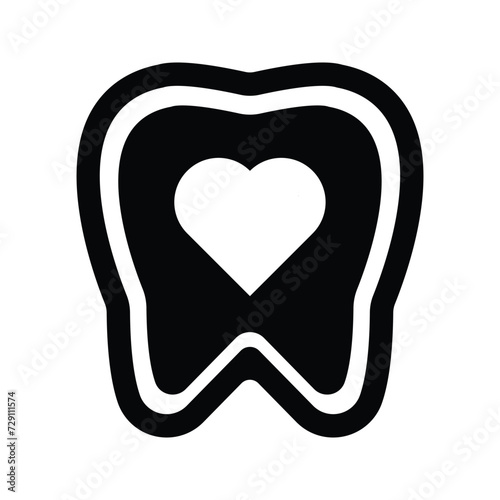 Dental love icon