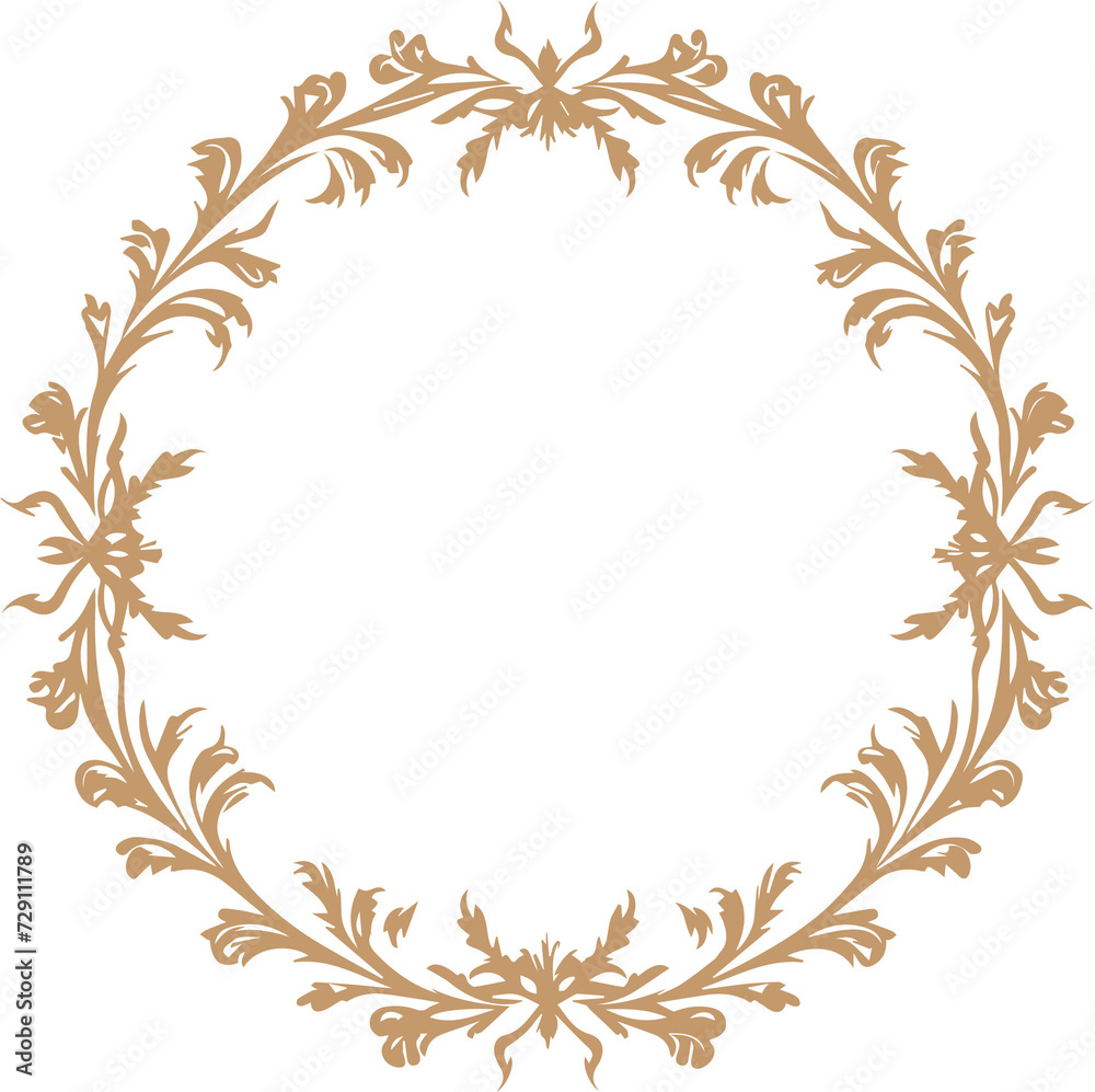 Circle Rococo Frame Monogram Circle Rococo Frame Monogram