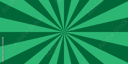 Abstract green background with sunburst pattern colorful design. Vintage sunrays illustration swirl grunge backdrop line.	
