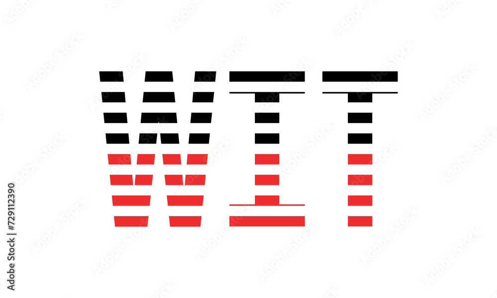 WIT three initial letter iconic line negative space minimal logo design vector template. monogram, abstract, wordmark, business, typography, minimalist, brand, company, flat, modern, unique, simple WIT three initial letter iconic line negative space minimal logo design vector template. monogram, abstract, wordmark, business, typography, minimalist, brand, company, flat, modern, unique, simple