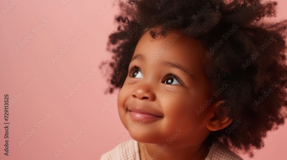 A cute little one joyfully poses against a pastel backdrop. A cute little one joyfully poses against a pastel backdrop.