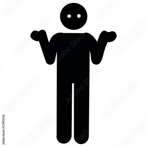 A man poses with a shrug indicating he doesn't know vector illustration