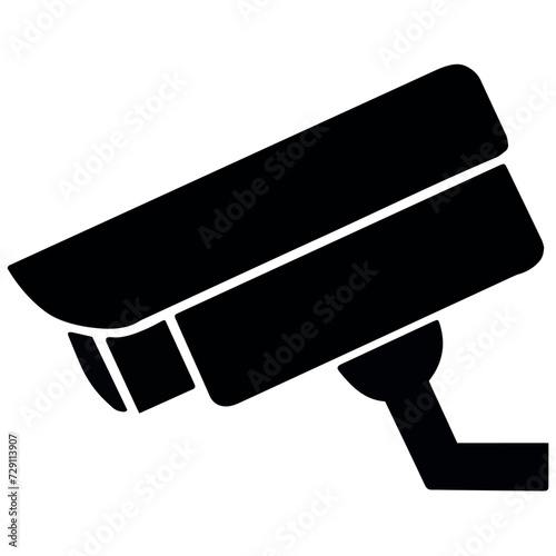 Illustration cctv surveillance camera icon security concept isolated flat vector design