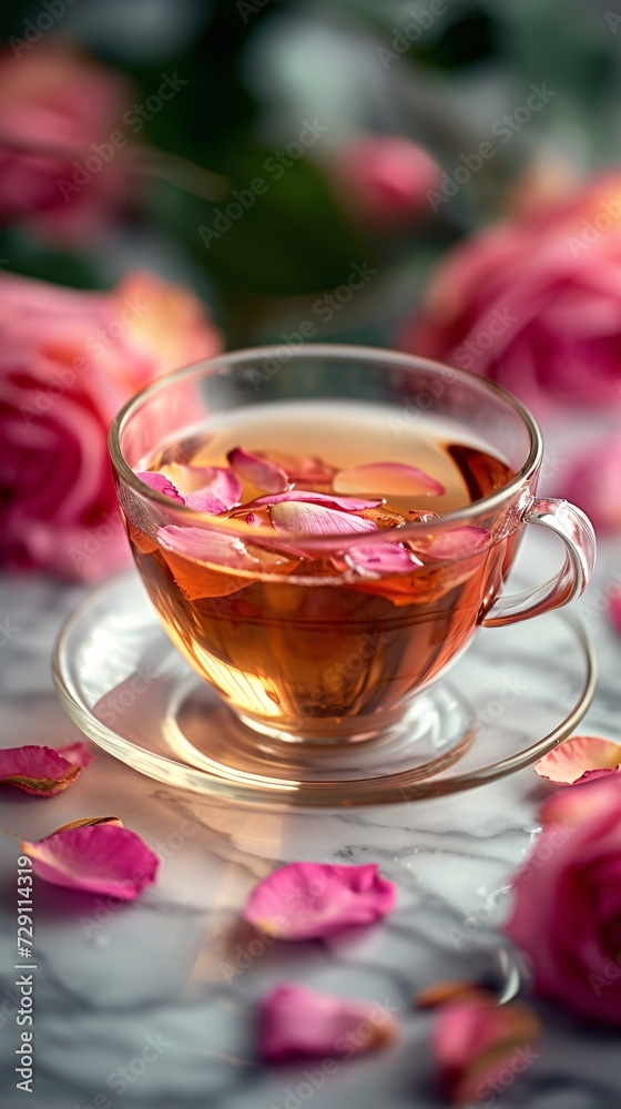 Pink Petals and Tea A Delightful Blend for a Spring Afternoon Generative AI Pink Petals and Tea A Delightful Blend for a Spring Afternoon Generative AI