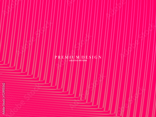 Vector illustration of bright color abstract pattern background with line gradient texture for minimal dynamic cover design. Pink plaque poster template. Luxurious background with line patterns with a