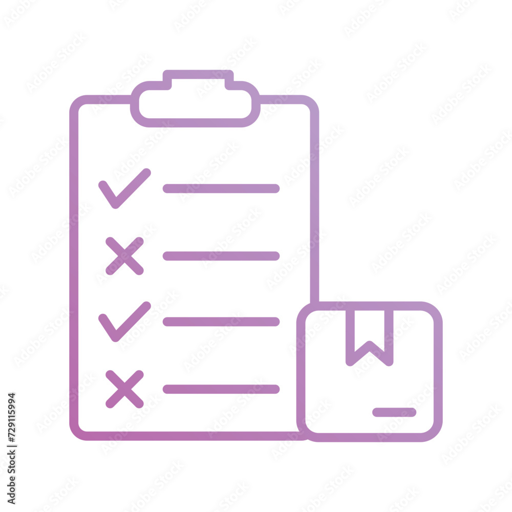 inventory list icon with white background vector stock illustration