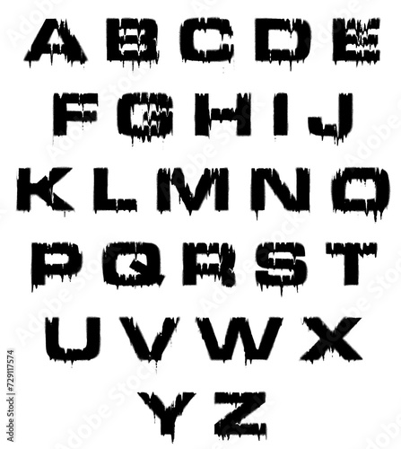 spray font alphabet. Vector illustration for graphic design