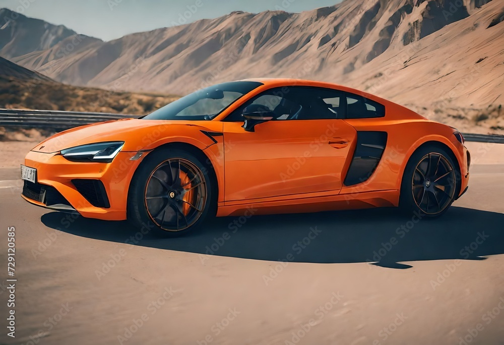 Obraz premium car in the desert