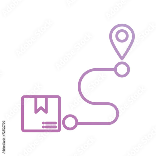 shipment tracking icon with white background vector stock illustration