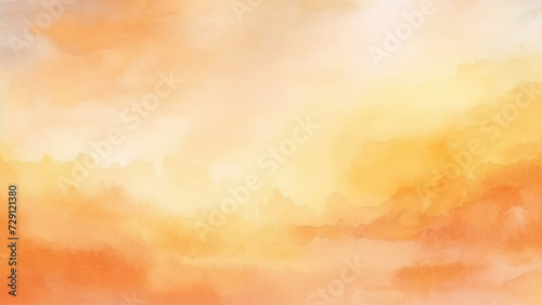watercolor yellow frame on white background, white copy space, blank form for greeting or advertising design © kichigin19