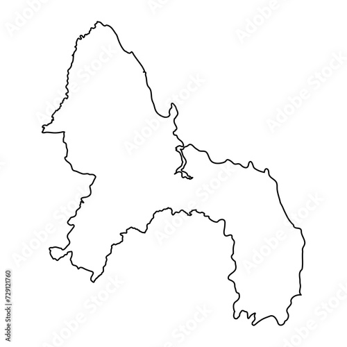 Dar es Salaam Region map, administrative division of Tanzania. Vector illustration.