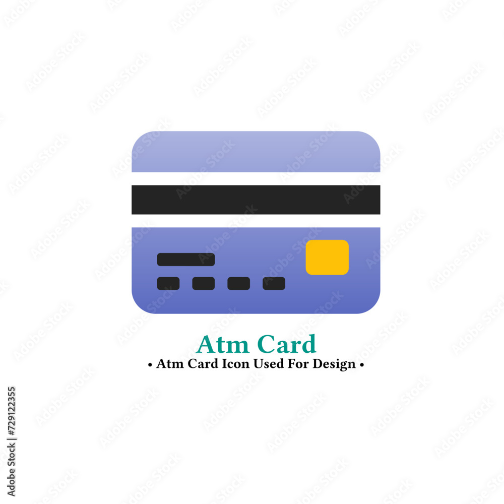 ATM card vector design in modern style isolated on white background. Online cash withdrawal and payment concept icon for web and mobile design. ATM card vector design in modern style isolated on white background. Online cash withdrawal and payment concept icon for web and mobile design.