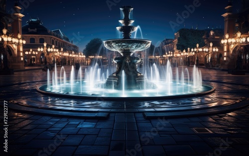 Magical City Fountain Glow