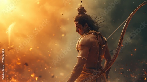 divine celebration: honoring Ram Navami, a sacred Hindu festival commemorating the birth of Lord Rama, with devout worship, spiritual rituals, and vibrant cultural festivities steeped in tradition photo