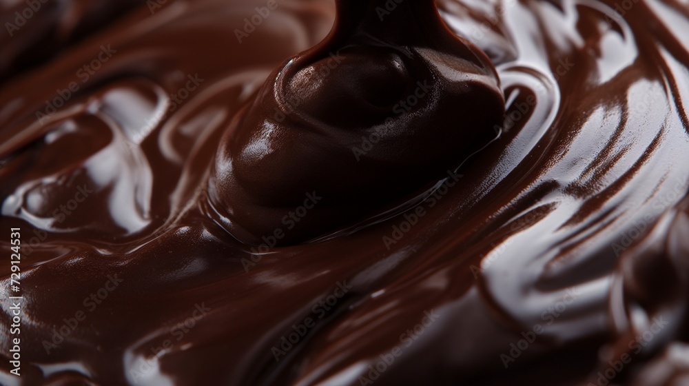 melted dark chocolate flow, candy or chocolate preparation melted dark chocolate flow, candy or chocolate preparation
