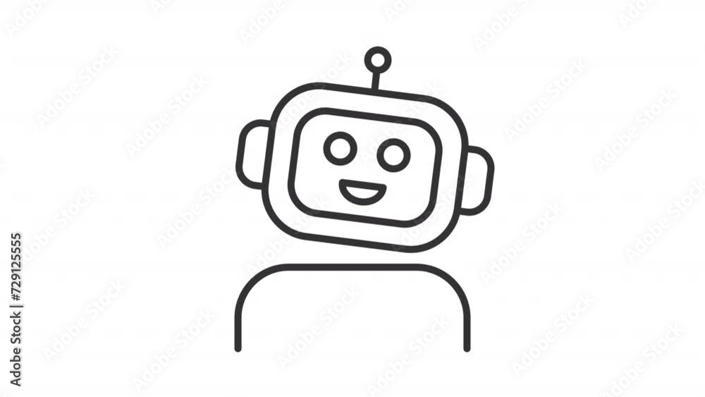 Animated teaching robots icons. Modern education assistance line animation library. Schooling automation. Black illustrations on white background. HD video with alpha channel. Motion graphic Animated teaching robots icons. Modern education assistance line animation library. Schooling automation. Black illustrations on white background. HD video with alpha channel. Motion graphic
